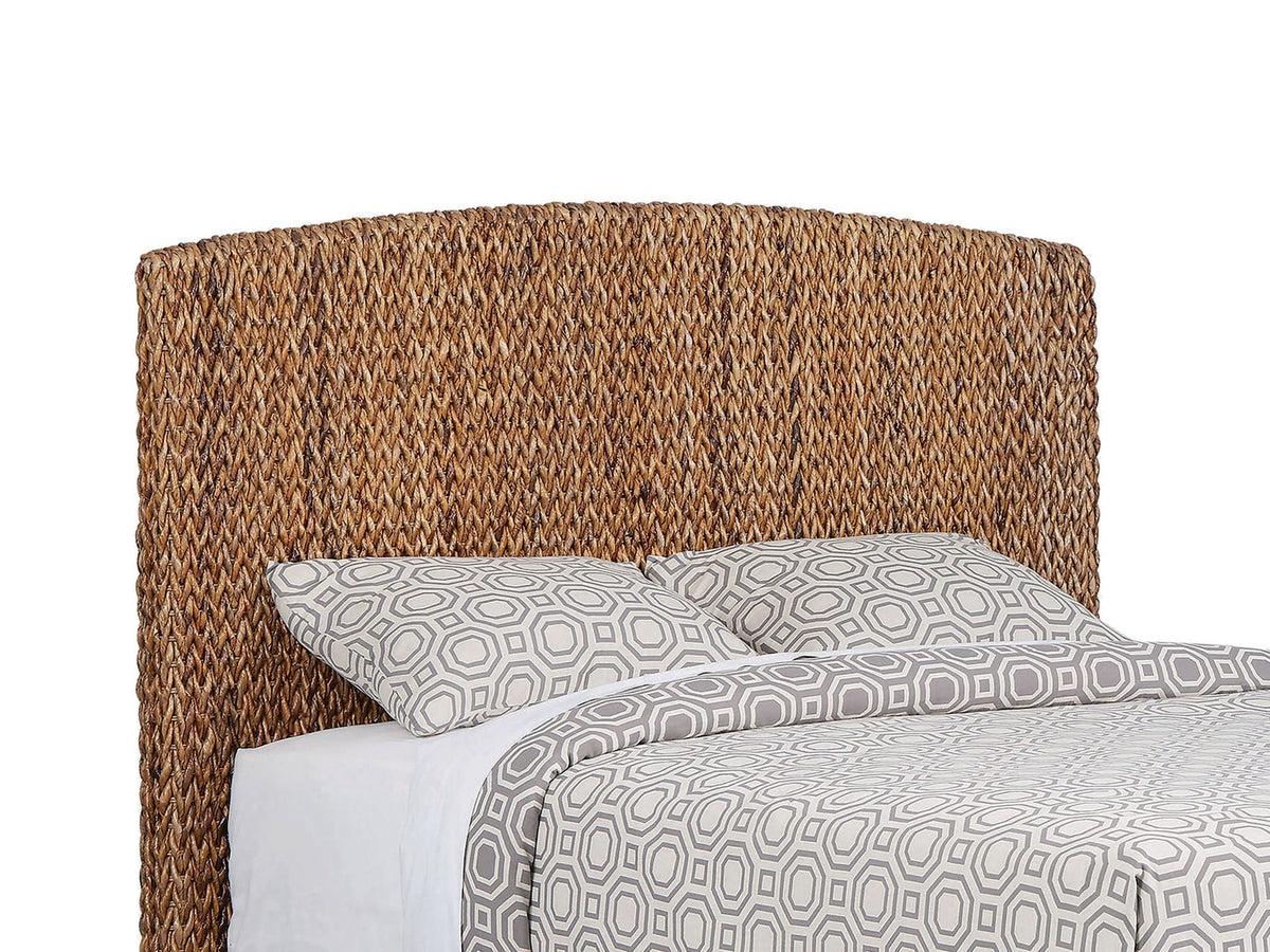 Laughton Banana Leaf Queen Panel Bed Amber