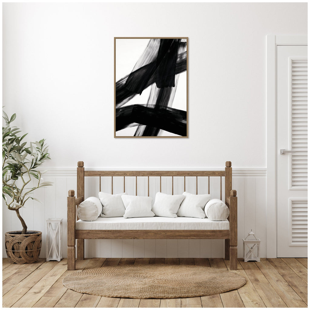 Black Mark No. 3 by Amy Lighthall Framed Canvas Wall Art Print