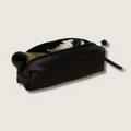 Aurora Leather Makeup Bag — Black