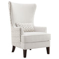 Pippin High-Wingback Accent Chair — Latte