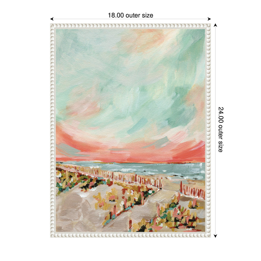 Sylvie Landscape 03 Beach Framed Canvas by Annie Quigley