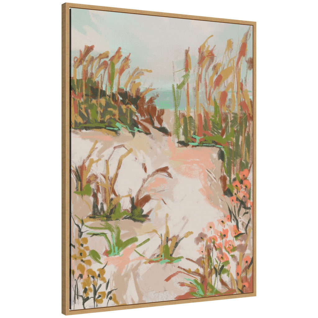 Sunrise Seascape by Annie Quigley Framed Canvas Wall Art Print
