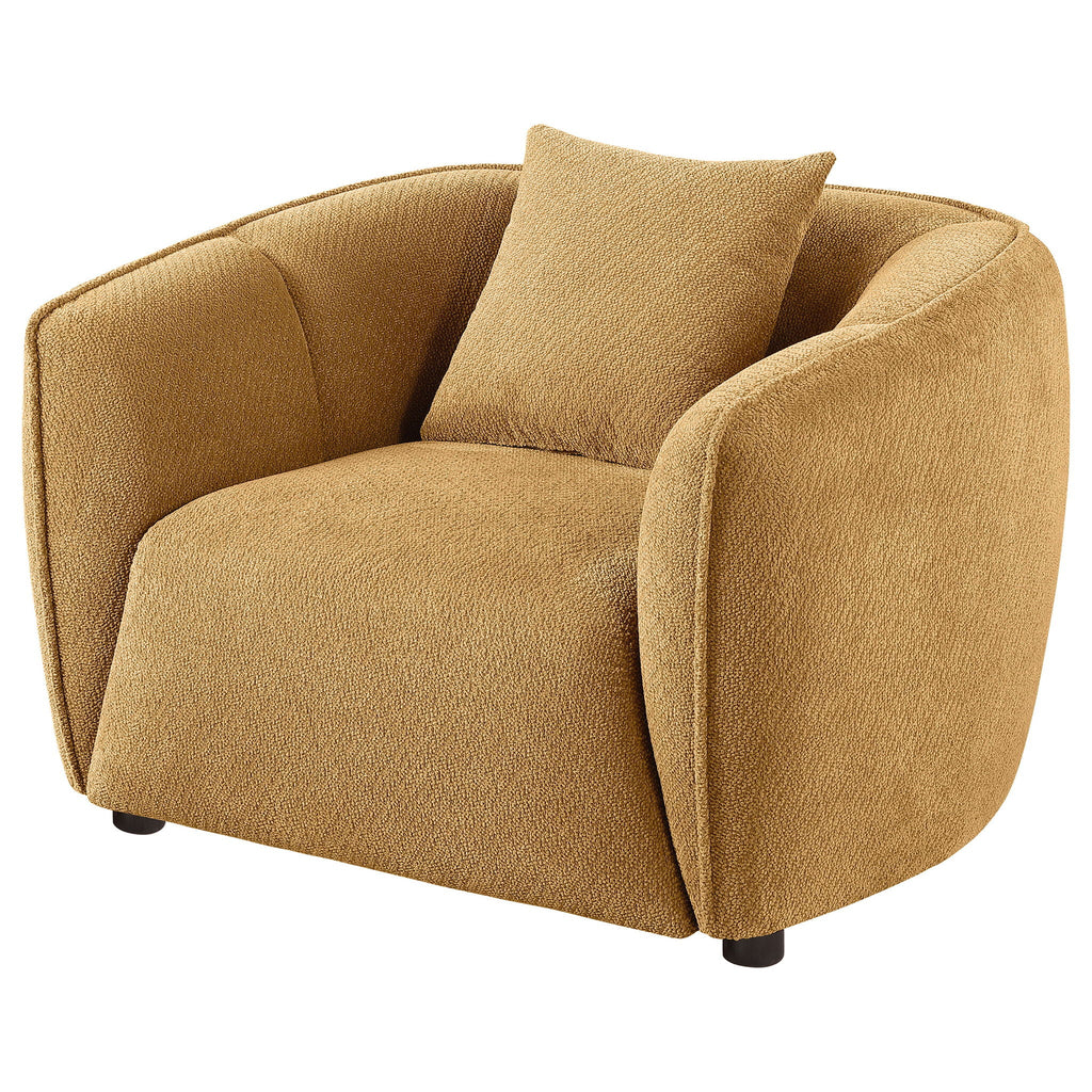 Aleisha Channel-Tufted Accent Chair — Mustard