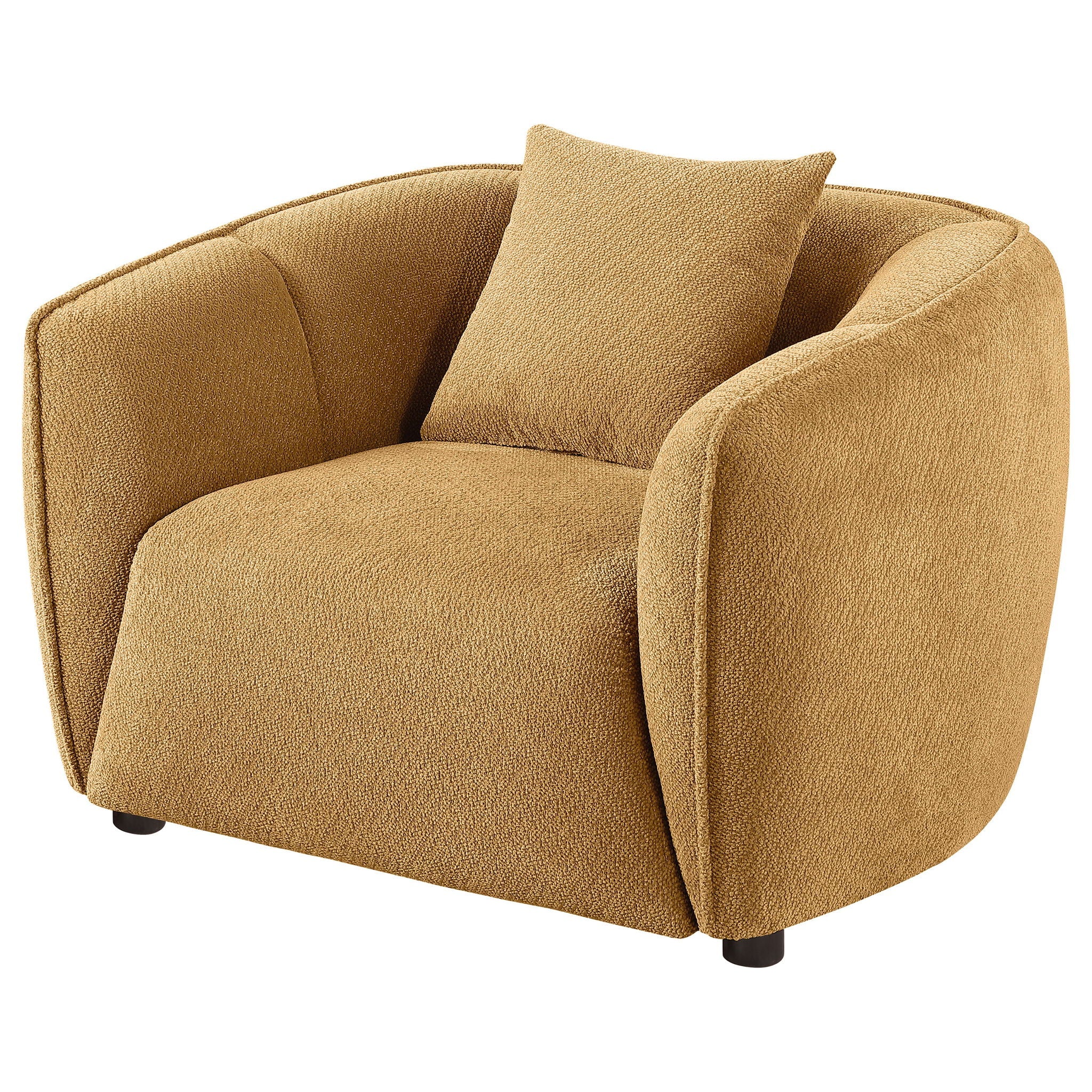 Aleisha Channel-Tufted Accent Chair — Mustard