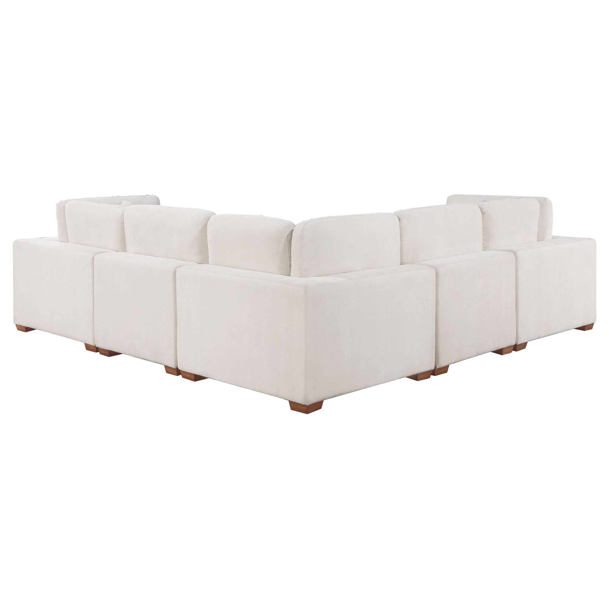 Plush Modular Sectional Sofa — 6-Piece / Ivory