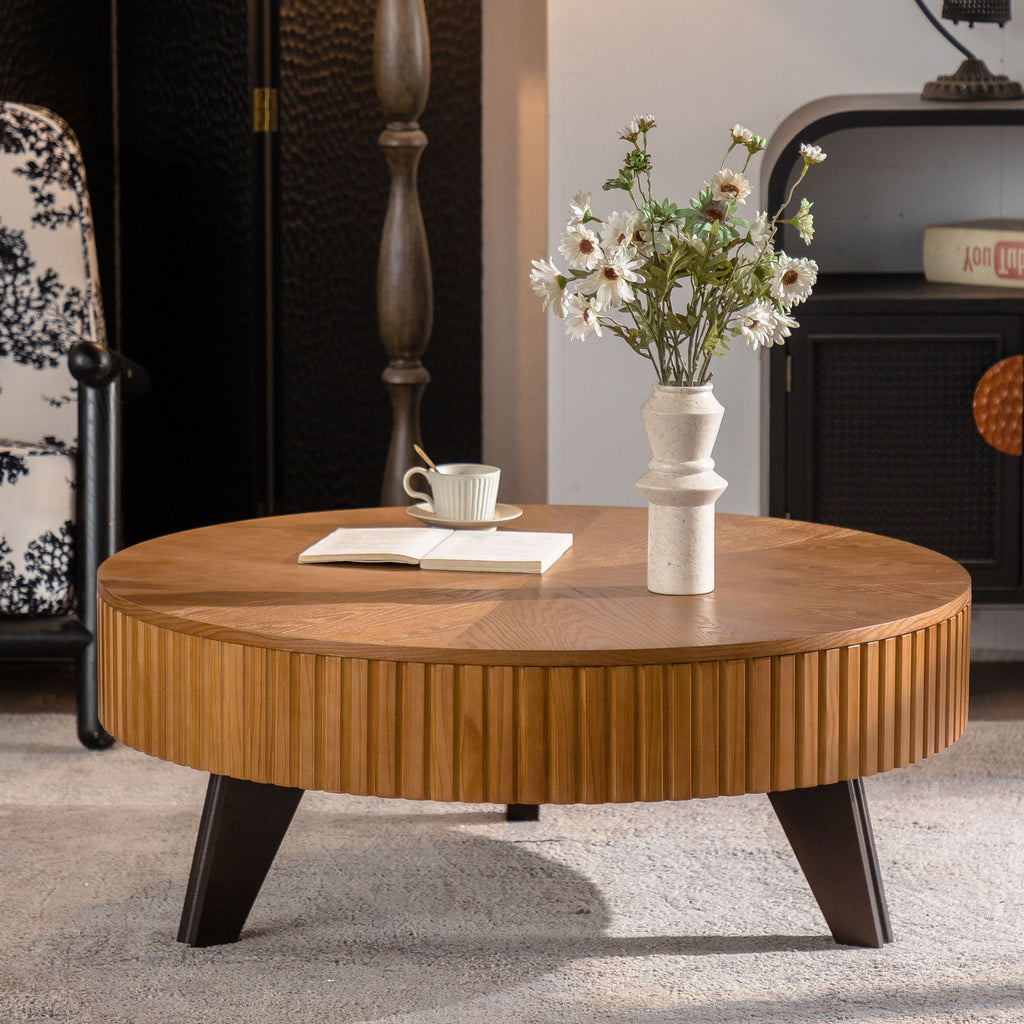 Round Wood Coffee Table