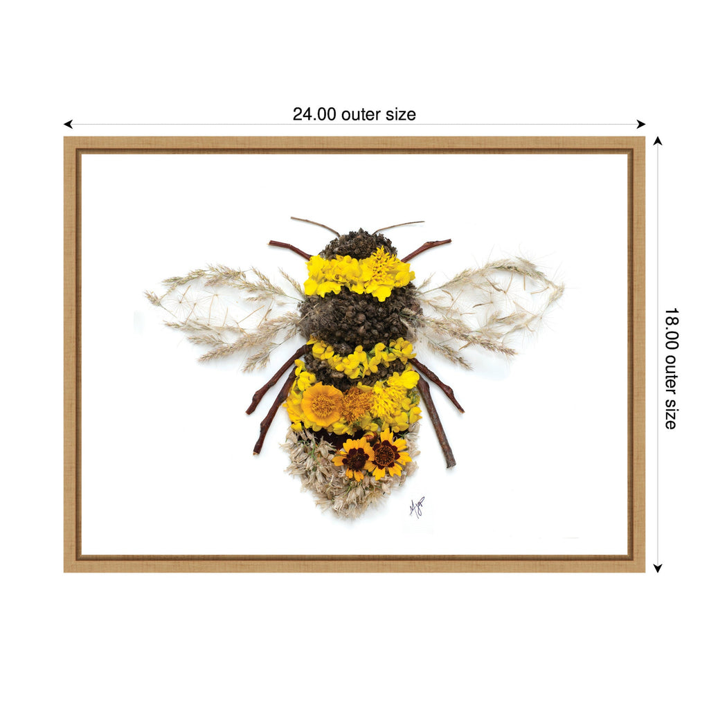 Bumble Bee Framed Canvas Art