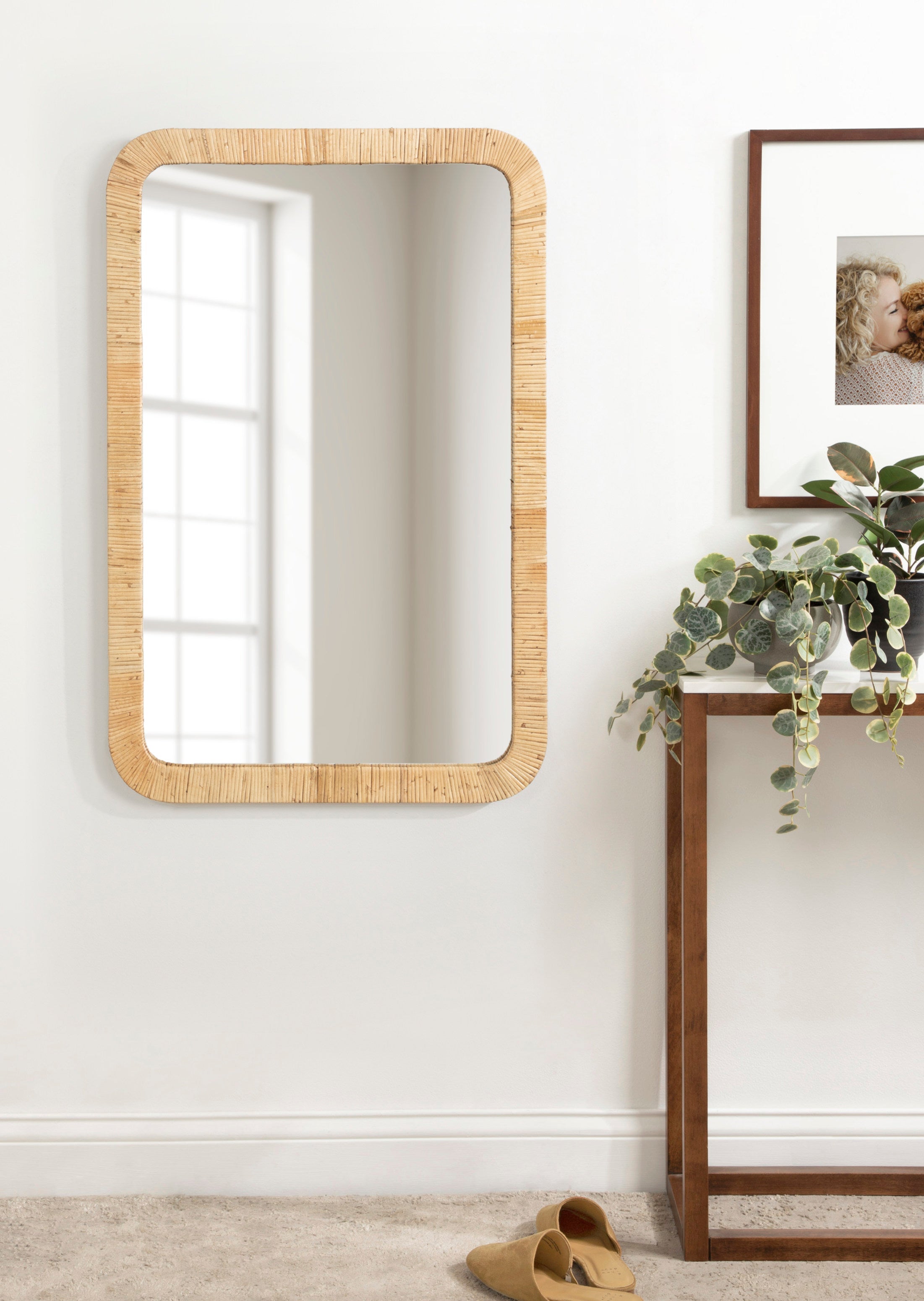Rahfy Rectangle Framed Wall Mirror