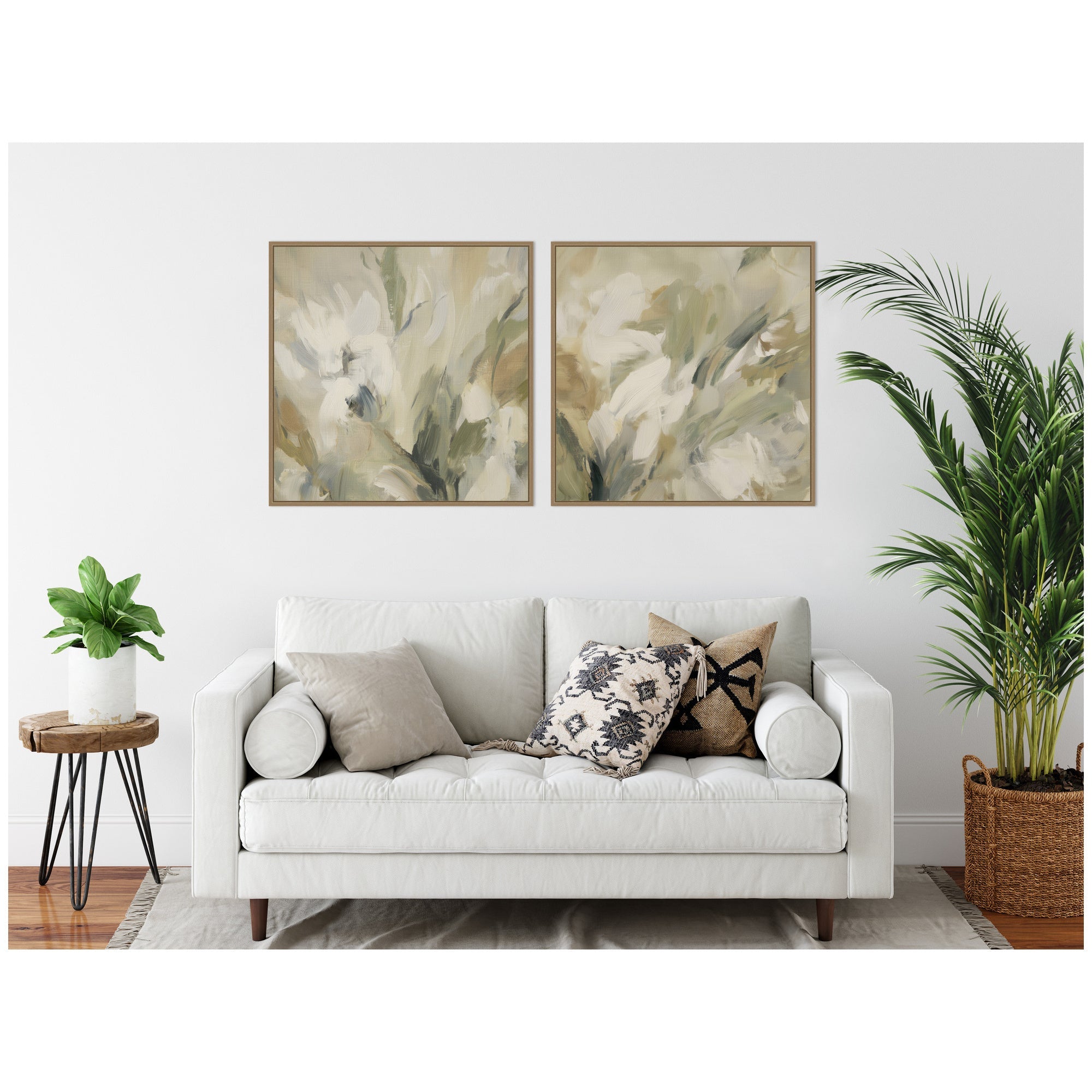 Olive Bloom No. 3 & No. 2 2 Piece Framed Canvas Wall Art Set by Amy Lighthall