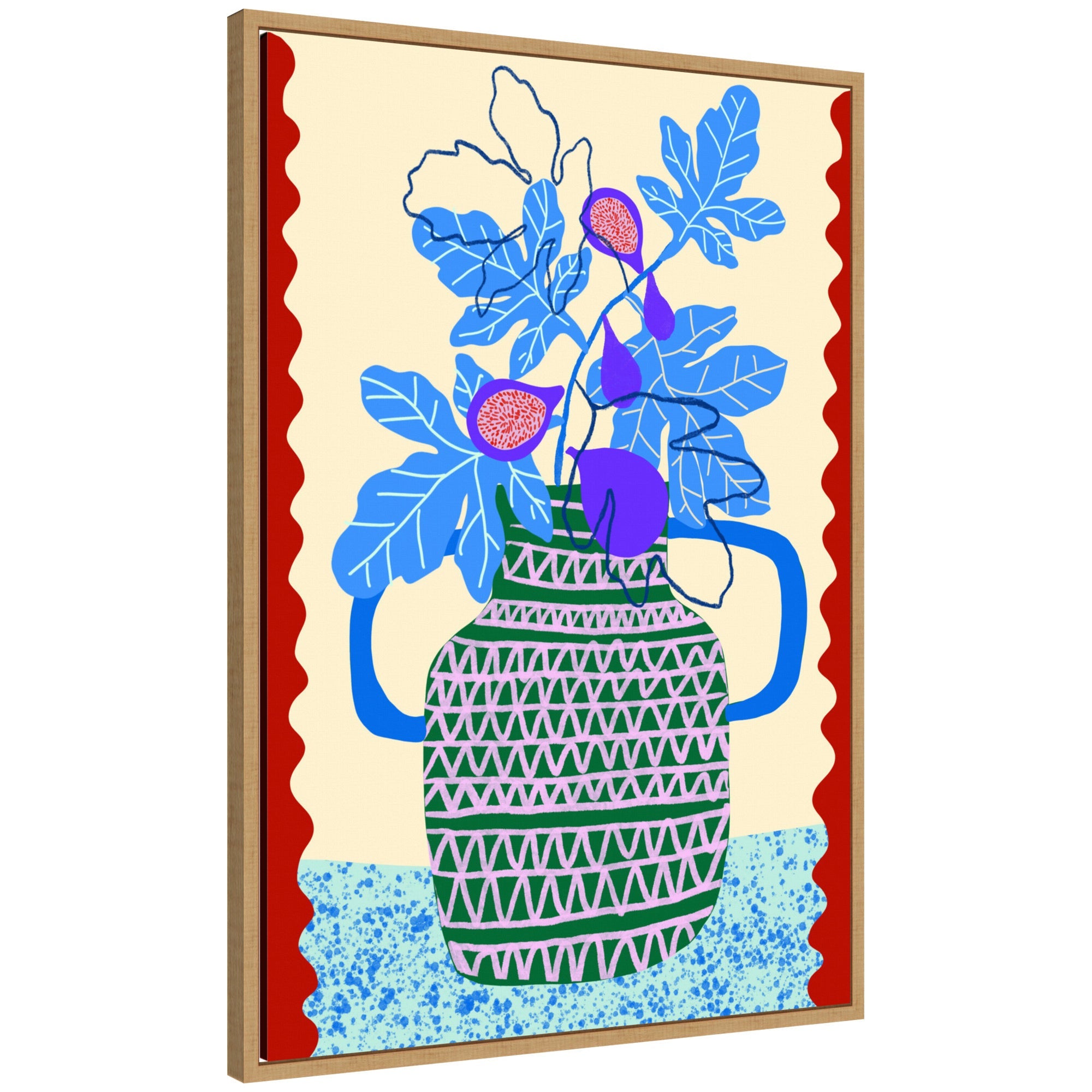 Sweet Fig Pot by Teresa Rego Framed Canvas Wall Art Print
