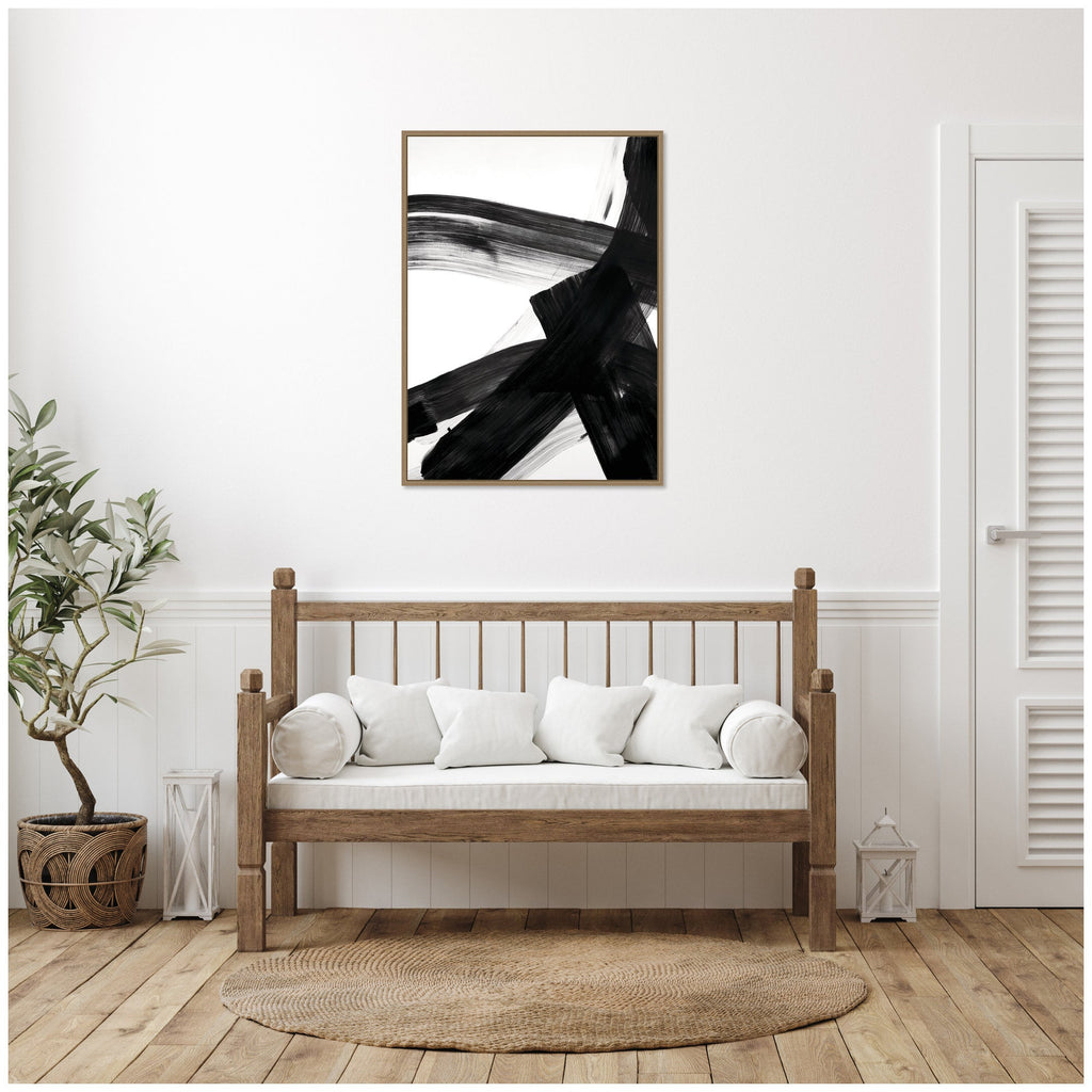 Black Mark No. 2 by Amy Lighthall Framed Canvas Wall Art Print