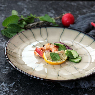 Japanese Underglaze Ceramic Dinner Plates