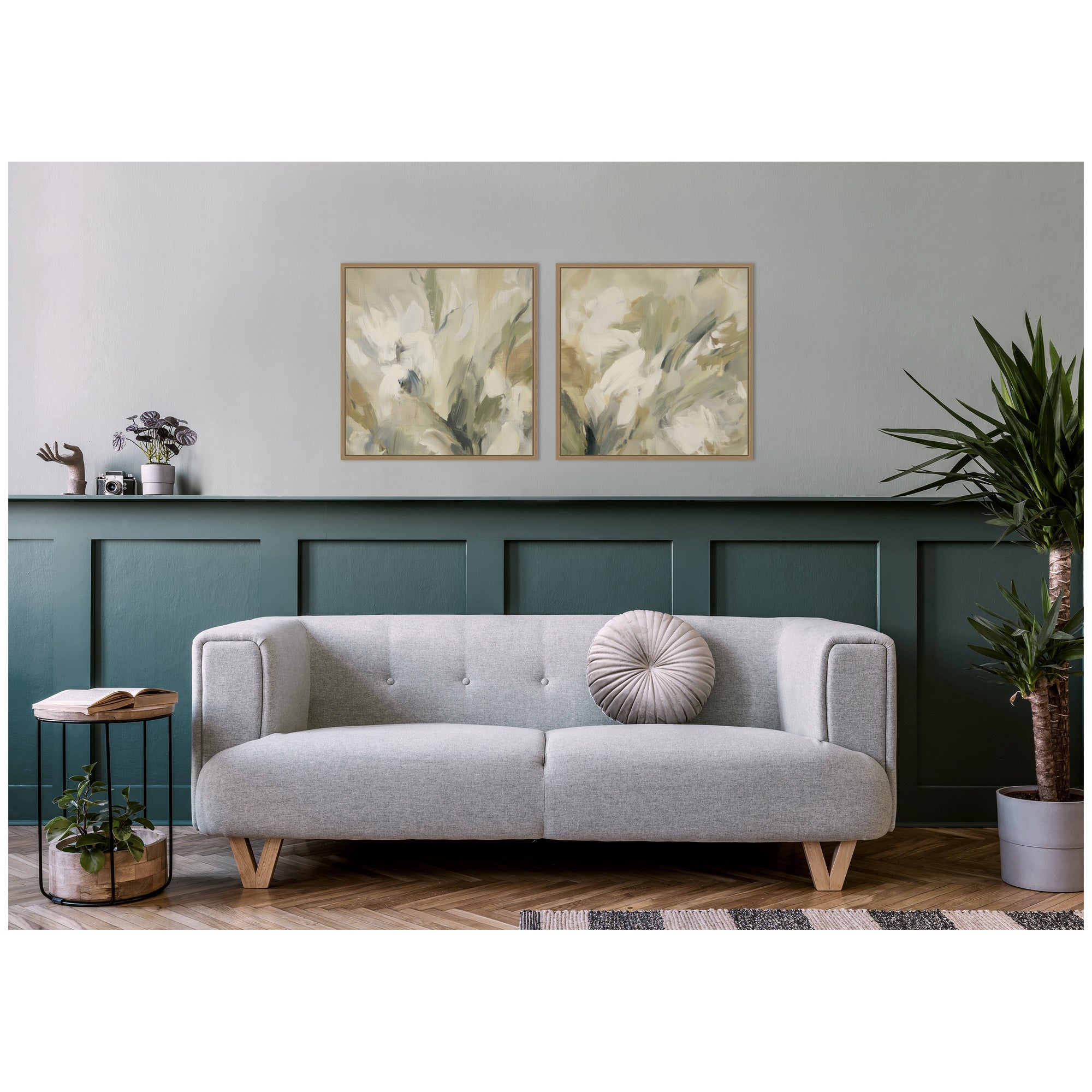 Olive Bloom No. 3 & No. 2 2 Piece Framed Canvas Wall Art Set by Amy Lighthall