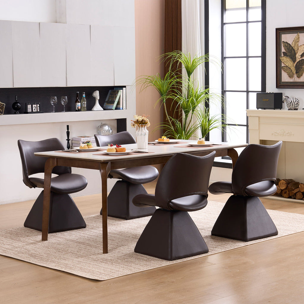 High-Back Swivel Dining Chair