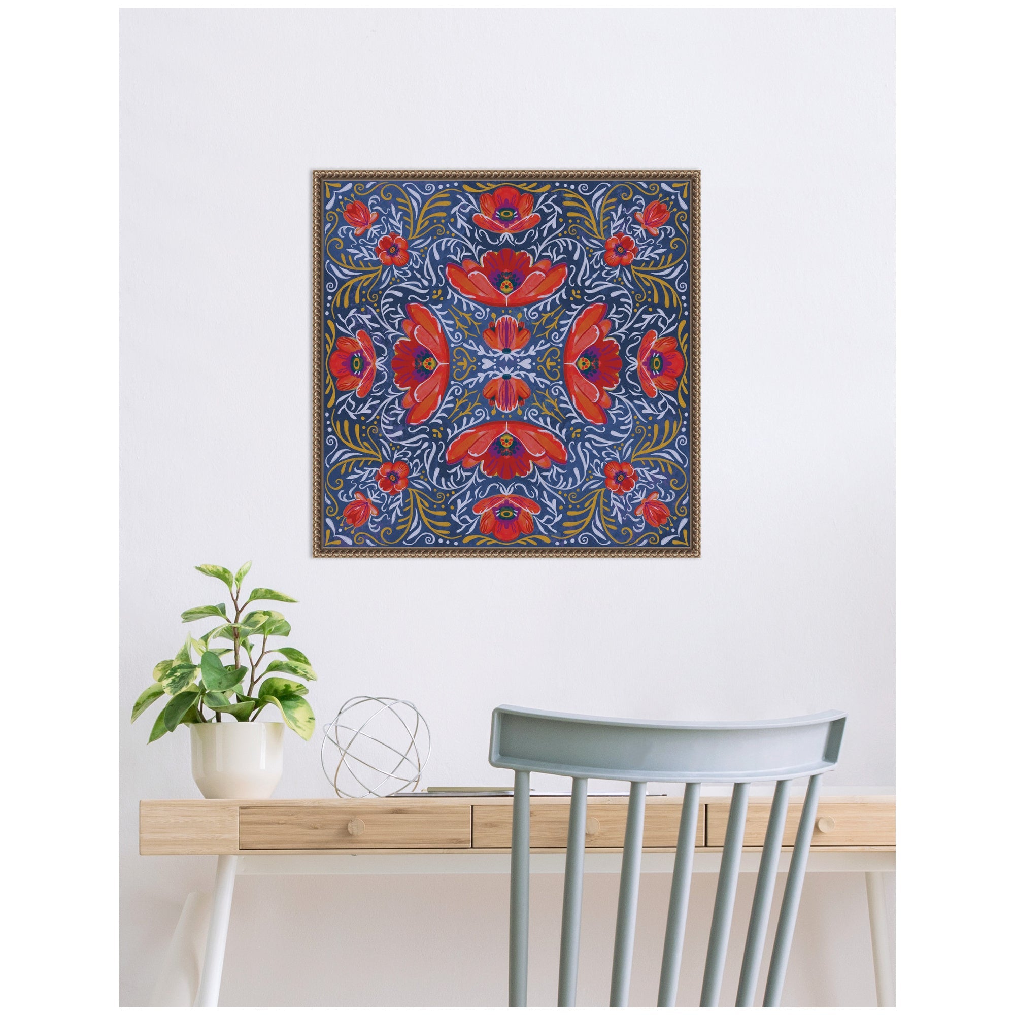 Kaleidoscope Poppies by Lucia Gianello Framed Canvas Wall Art Print