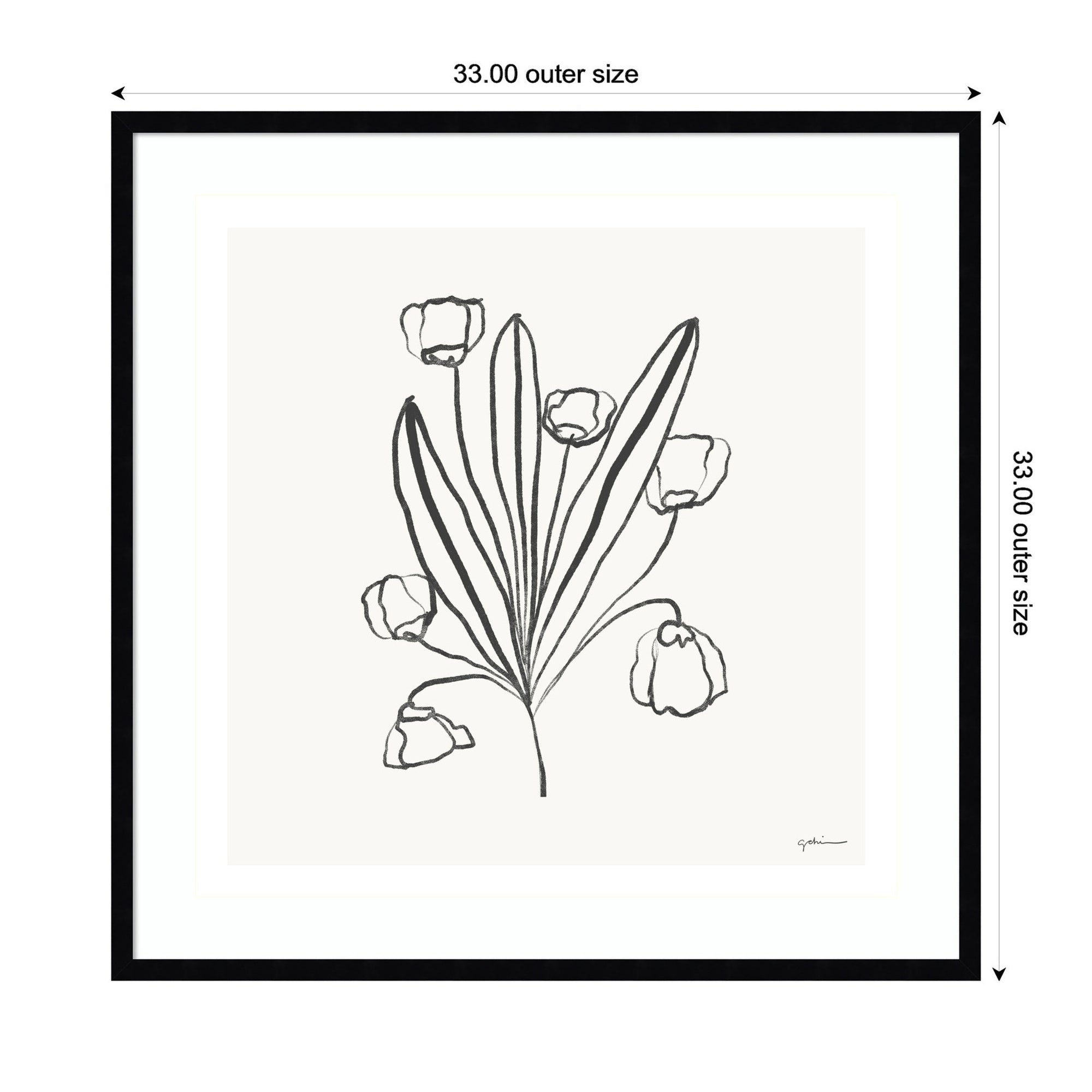 Floral Bouquet by Gabrielly Guedes Framed Wall Art Print