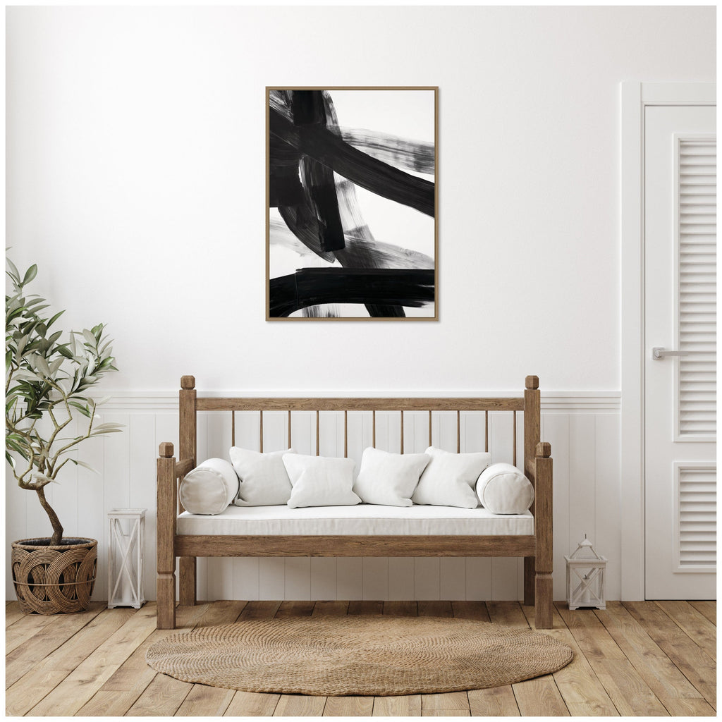 Black Mark No. 1 by Amy Lighthall Framed Canvas Wall Art Print