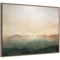 Sylvie Green Mountain Abstract I Horizontal Framed Canvas by Amy Lighthall