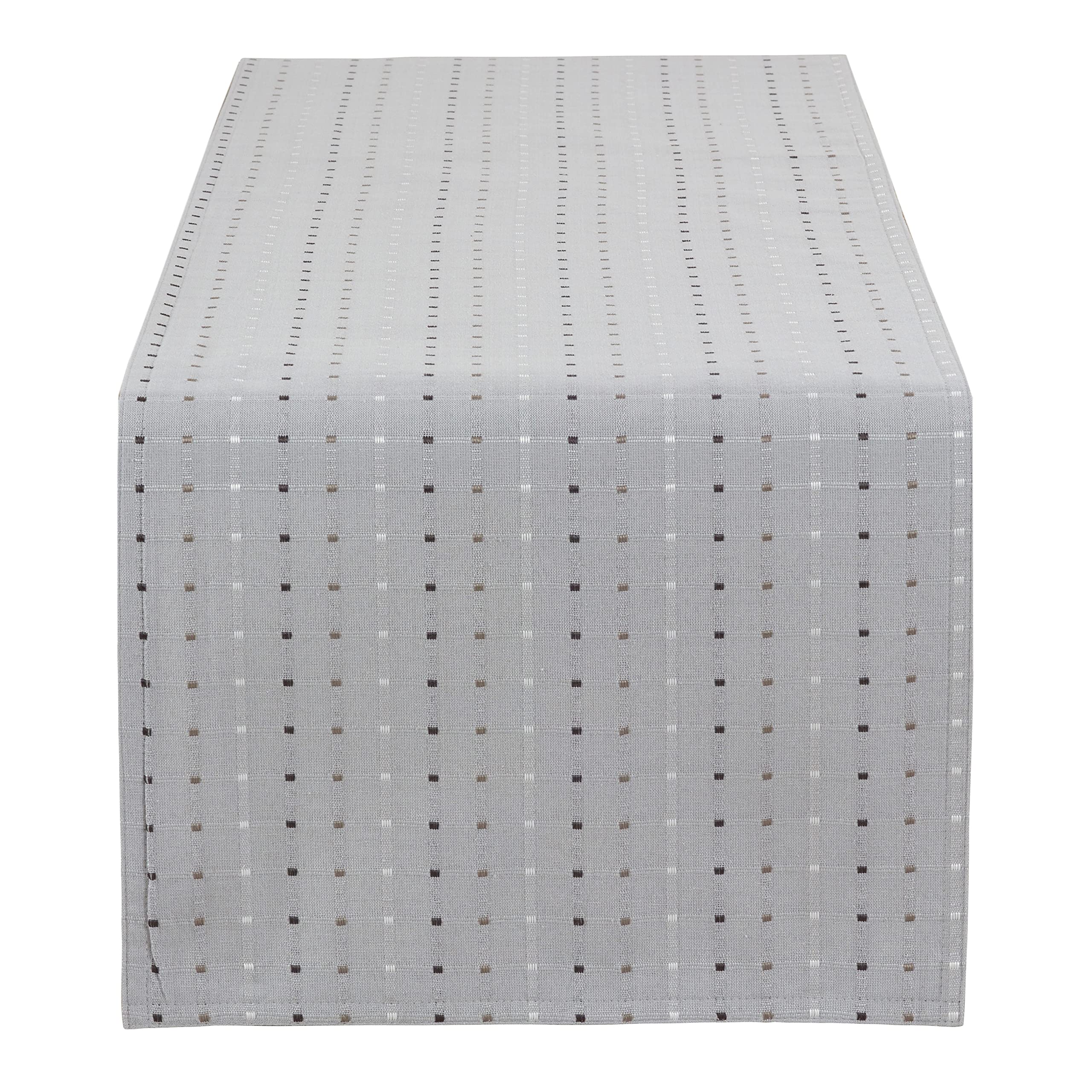 Fennco Styles Modern Stitched Line Table Runner - Stripe Table Cover for Home Décor, Dining Table, Banquet, Family Gathering and Special Occasion