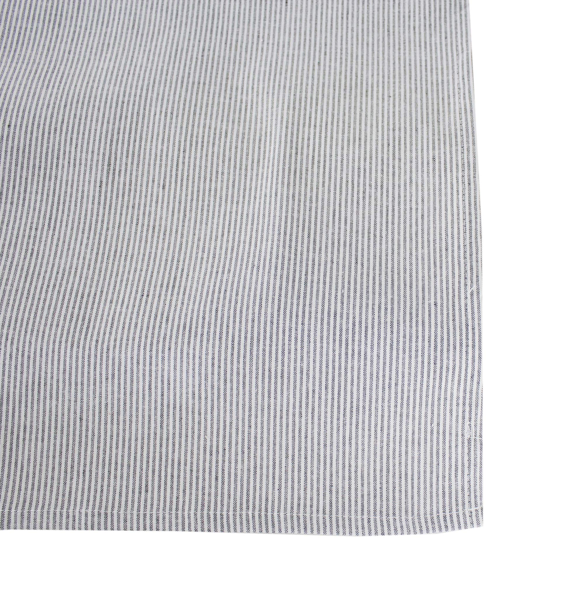 Fennco Styles Farmhouse Neutral Striped 100% Pure Cotton Tablecloth - Yellow Tablecloth for Everyday Use, Banquets, Family Gathering, Special Events and Home Décor
