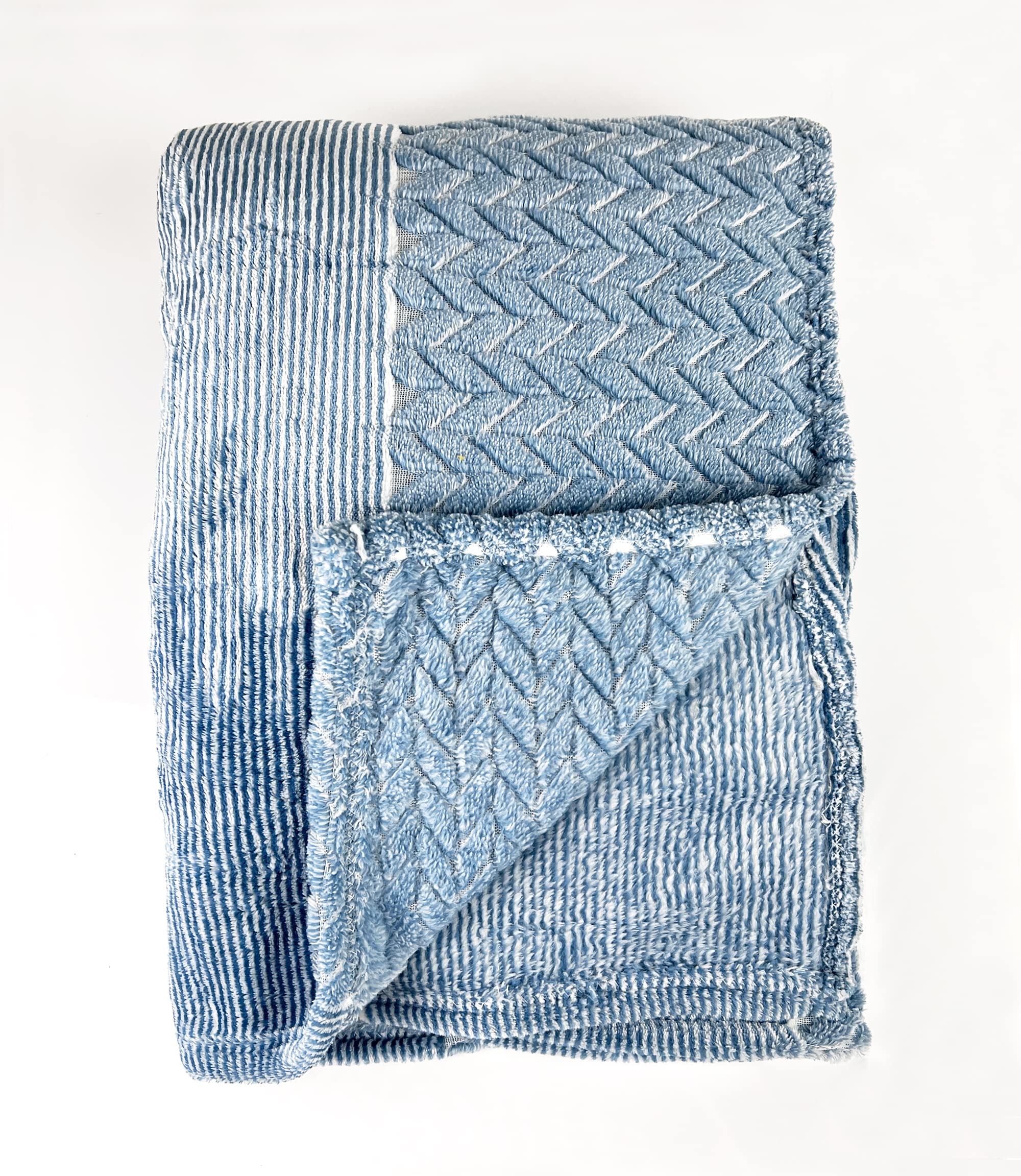 Fennco Styles Wheat Pattern Plush Extra Warm and Soft Throw Blanket 59" W x 79" L - Grey Flannel Fleece Large Blanket for Couch, Bedroom, Living Room Décor