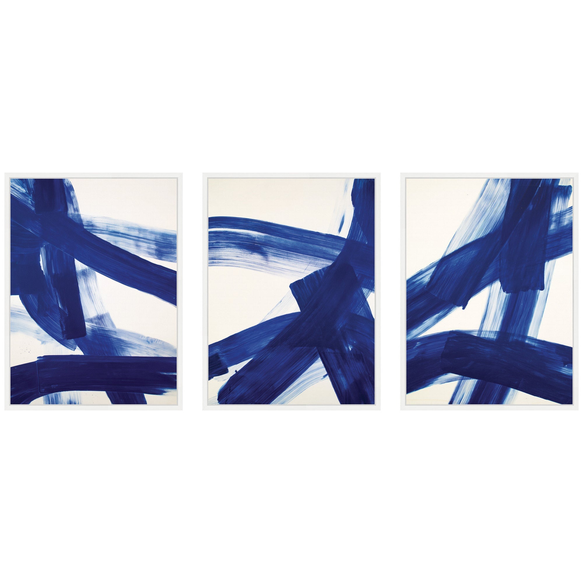 Cobalt Mark No. 1, No. 2, & No. 3 3 Piece Framed Canvas Wall Art Set by Amy Lighthall