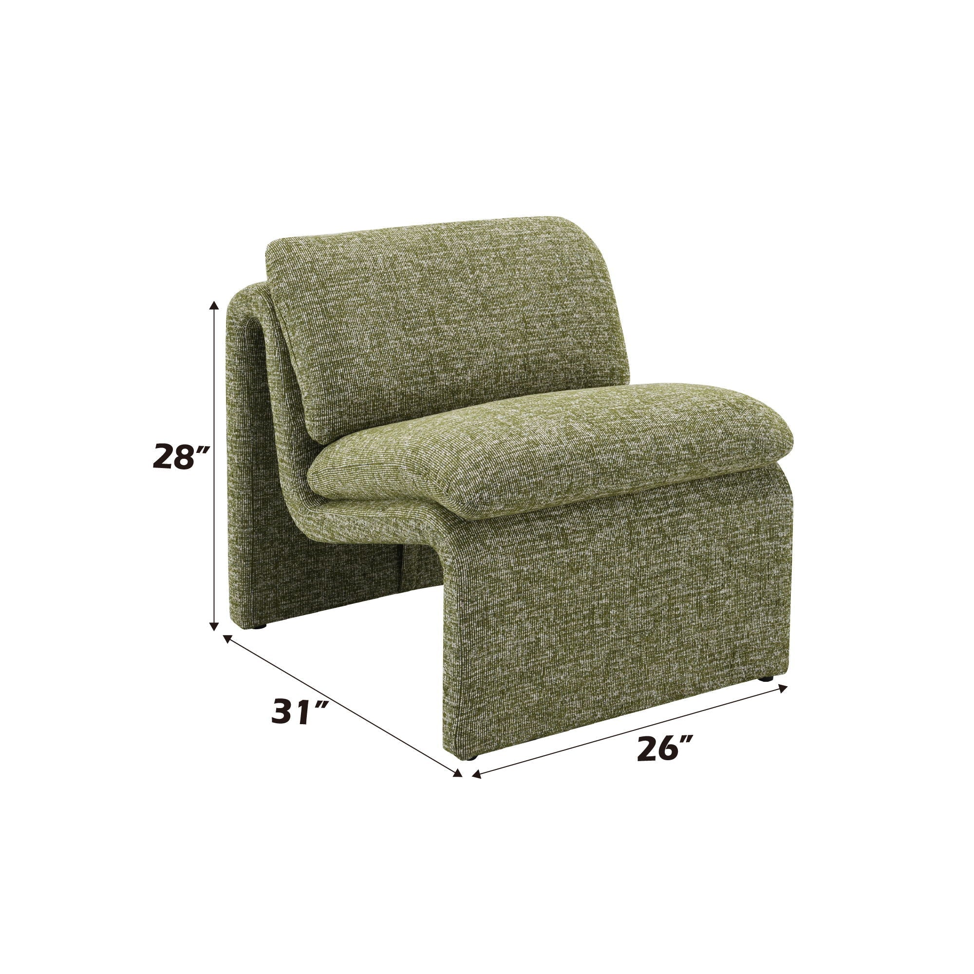 Jaeda Curved Sculptural Accent Chair