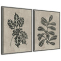 Sylvie Winter Holly and Berries - 2 Piece Framed Canvas Art Set by Nikita Jariwala