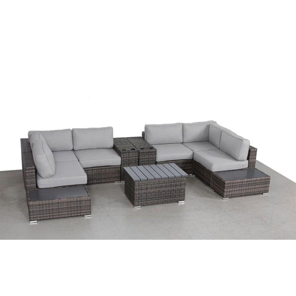 All-Weather Wicker Sectional Seating Group with Cushions