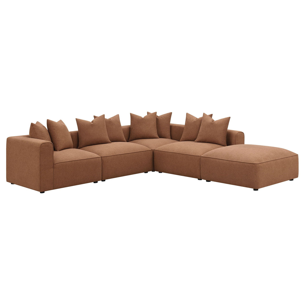 Jennifer Modular Ottoman — Terracotta