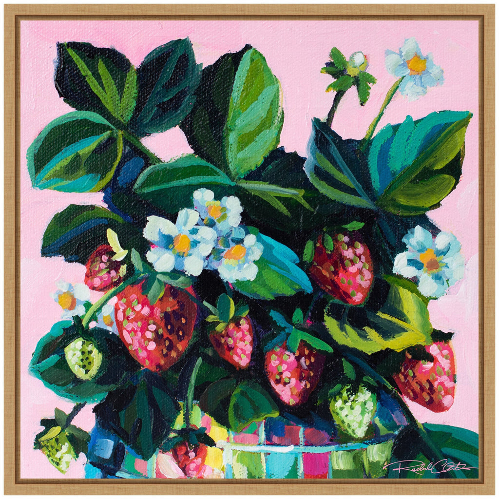 Sylvie Disco Berries Framed Canvas by Rachel Christopoulos
