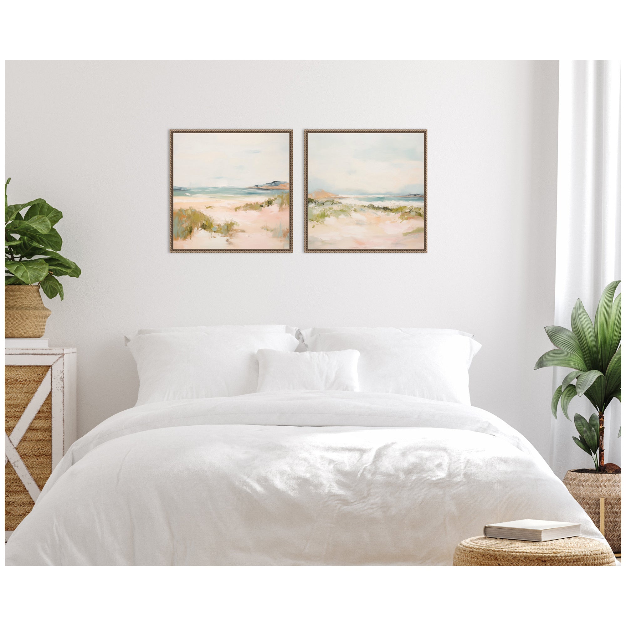 Tranquil Landscape Square 2 Piece Framed Canvas Wall Art Set by Amy Lighthall