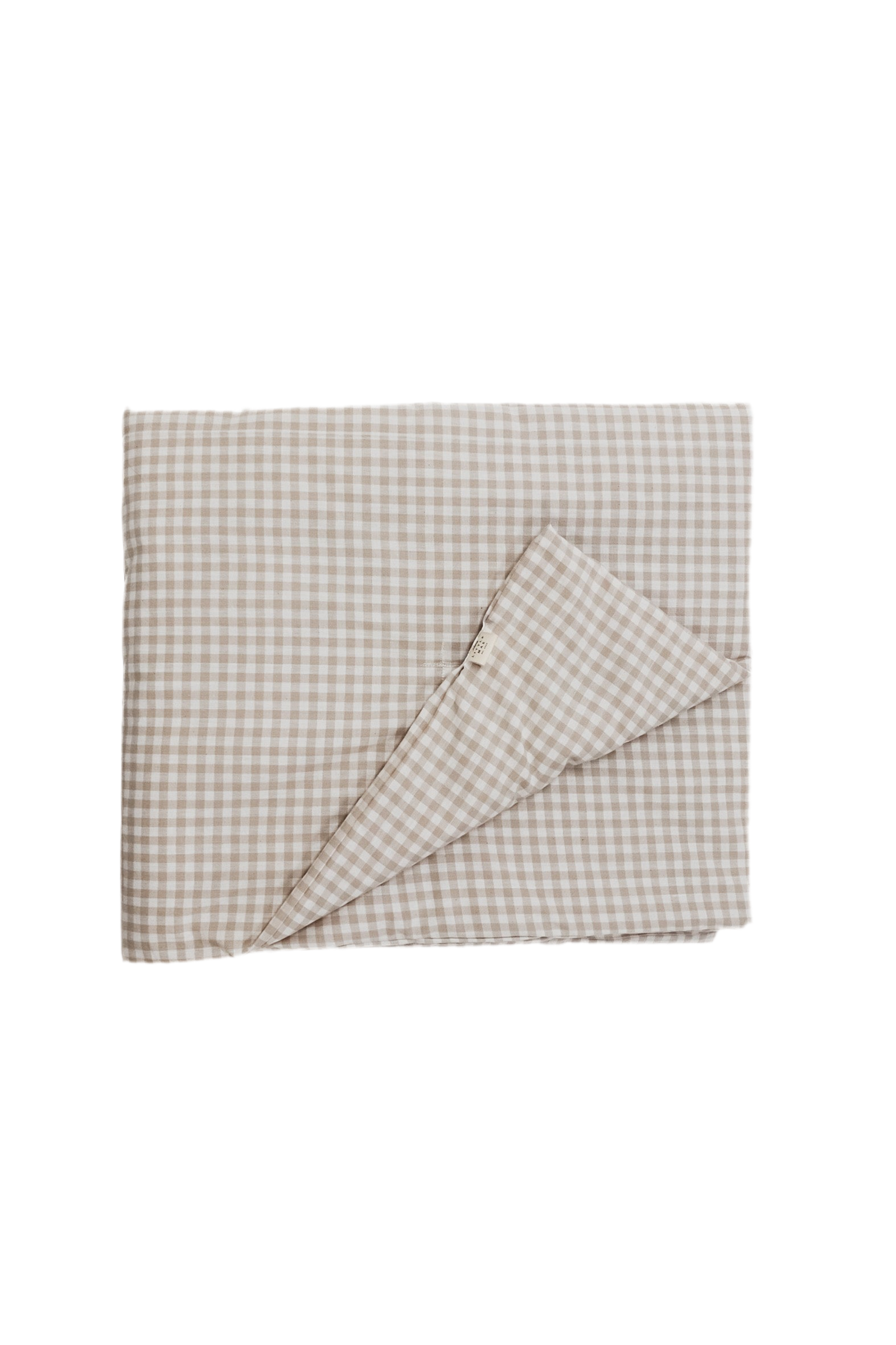 Beige Gingham Crib Quilted Blanket