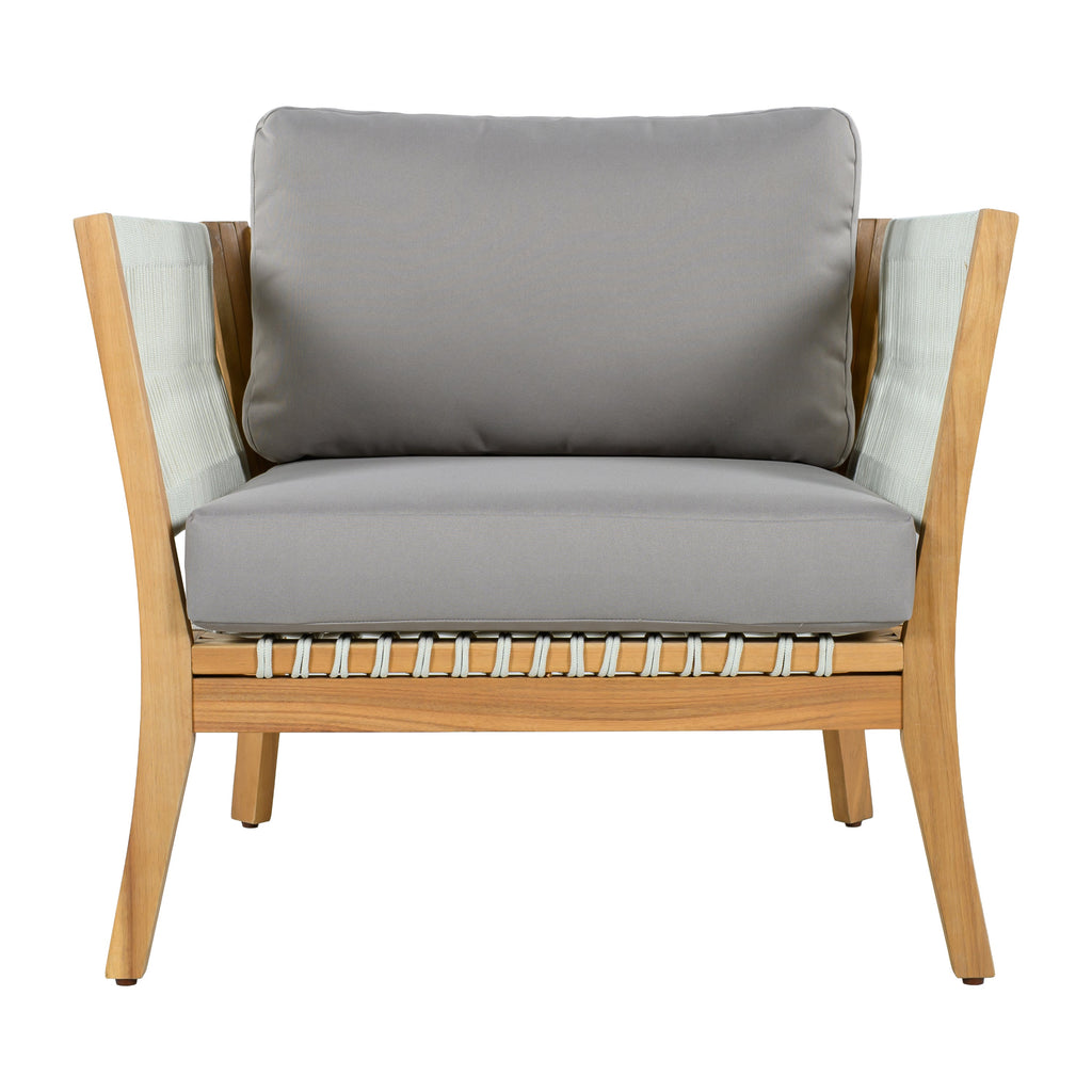 Acacia & Rope Patio Chair — Natural