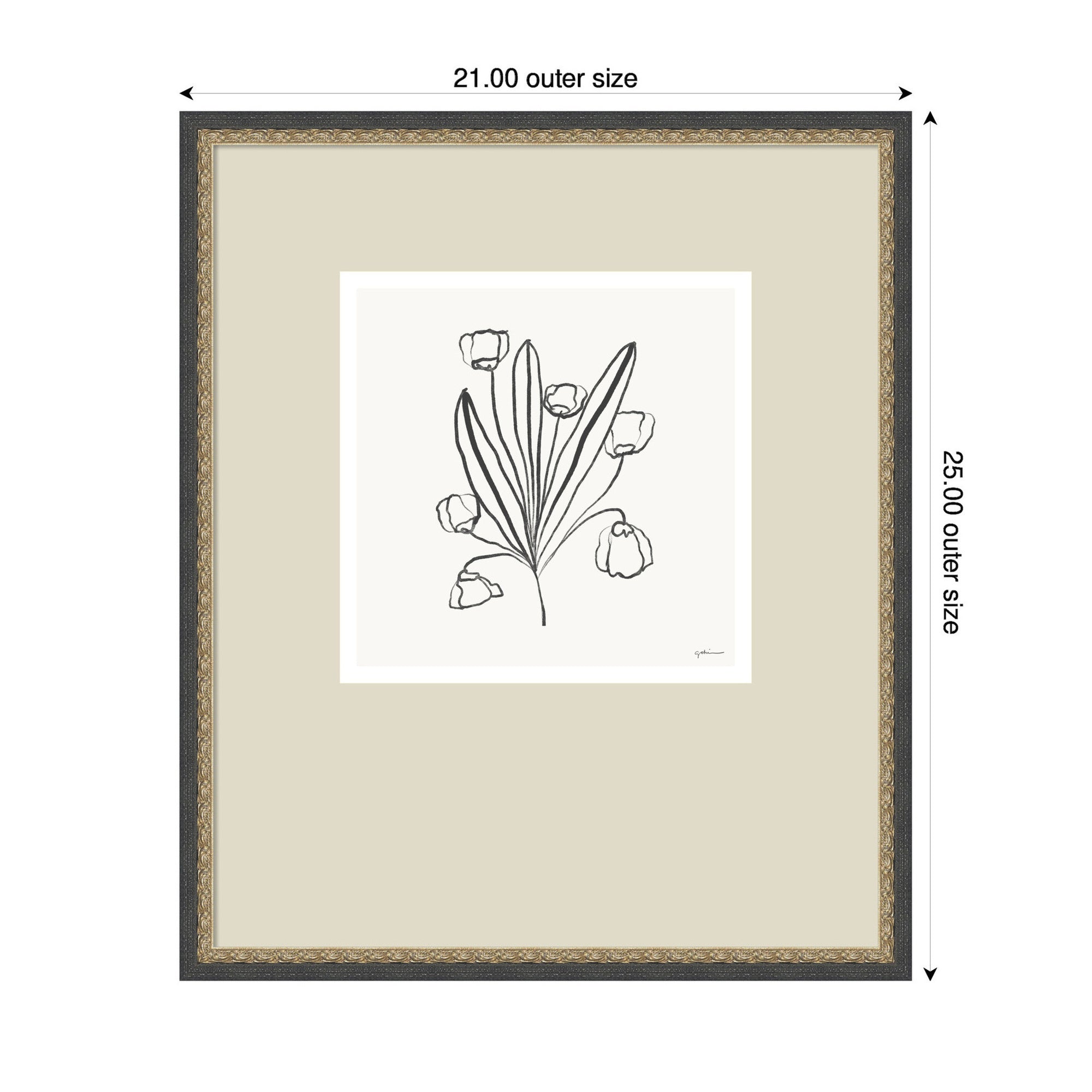 Floral Bouquet by Gabrielly Guedes Framed Wall Art Print