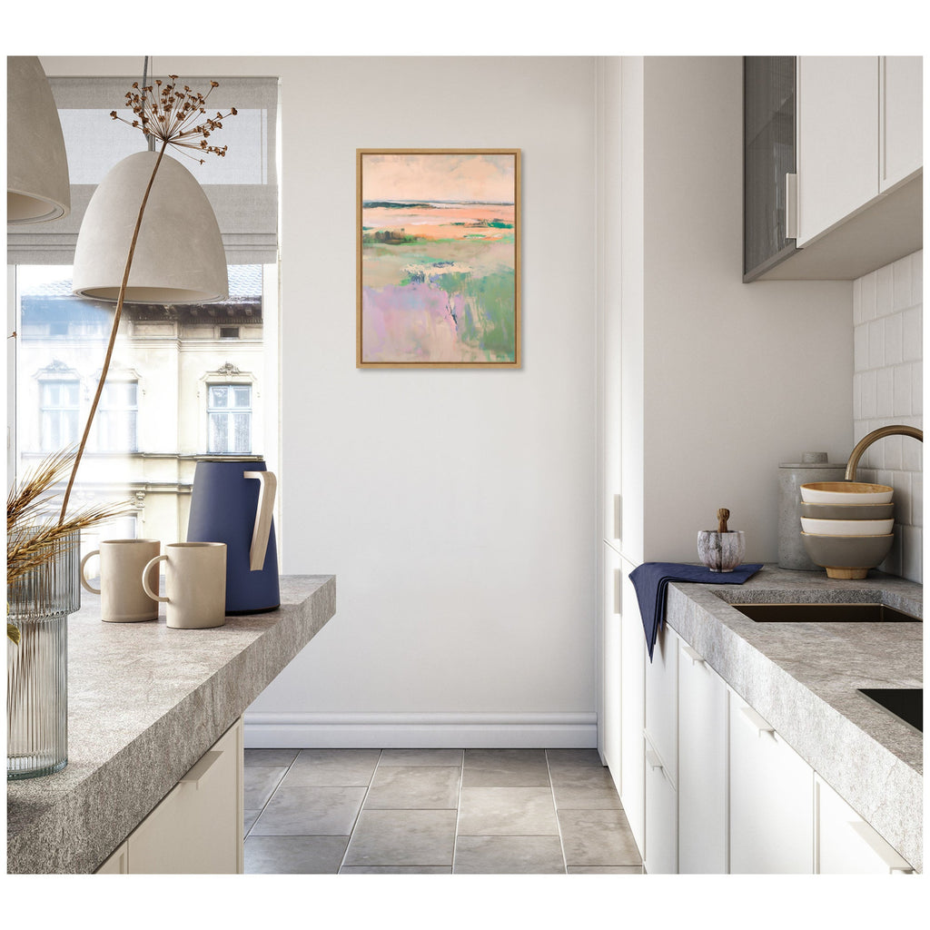 Sylvie Pastel Horizon II Framed Canvas by Amy Lighthall