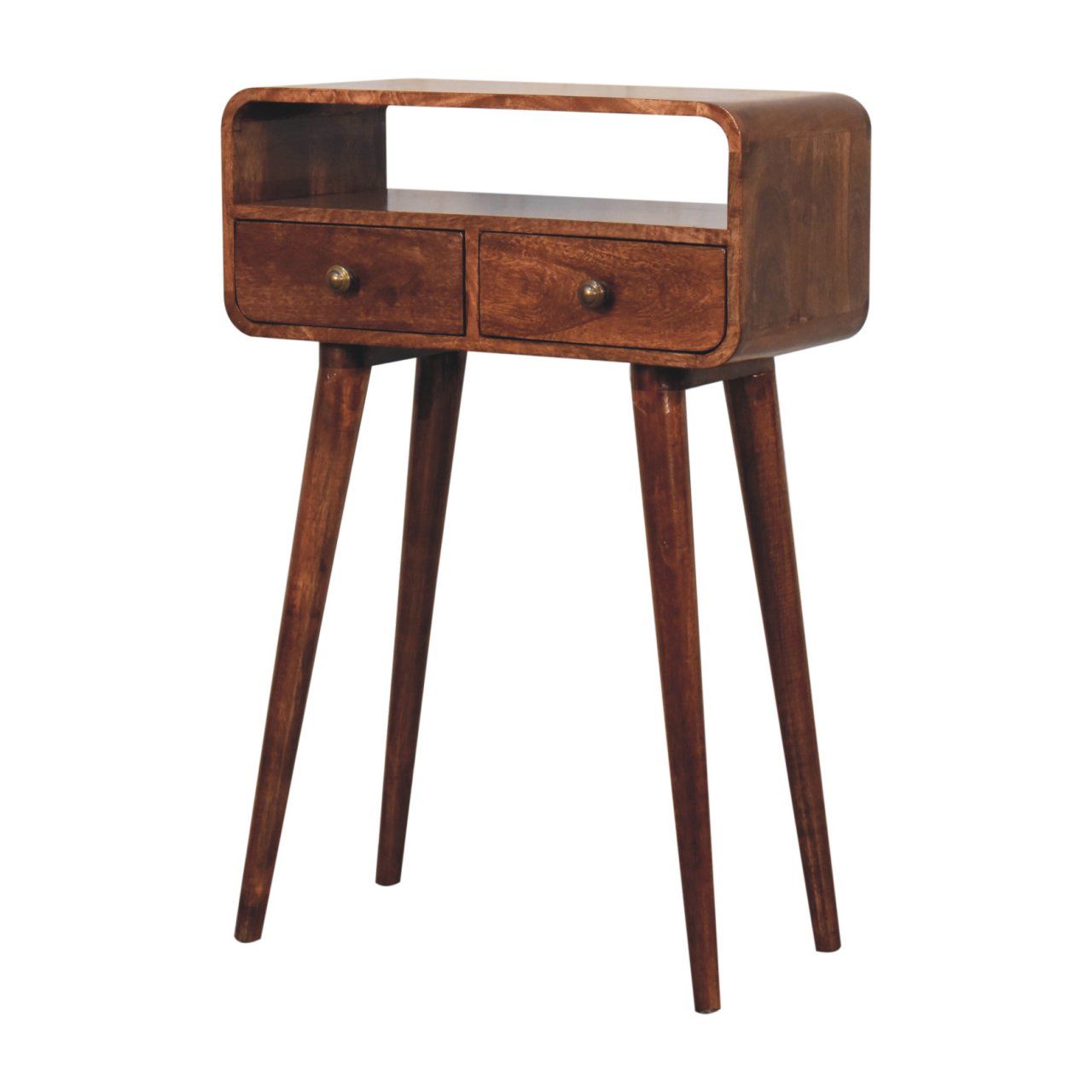 Curved Mango Wood Console Table