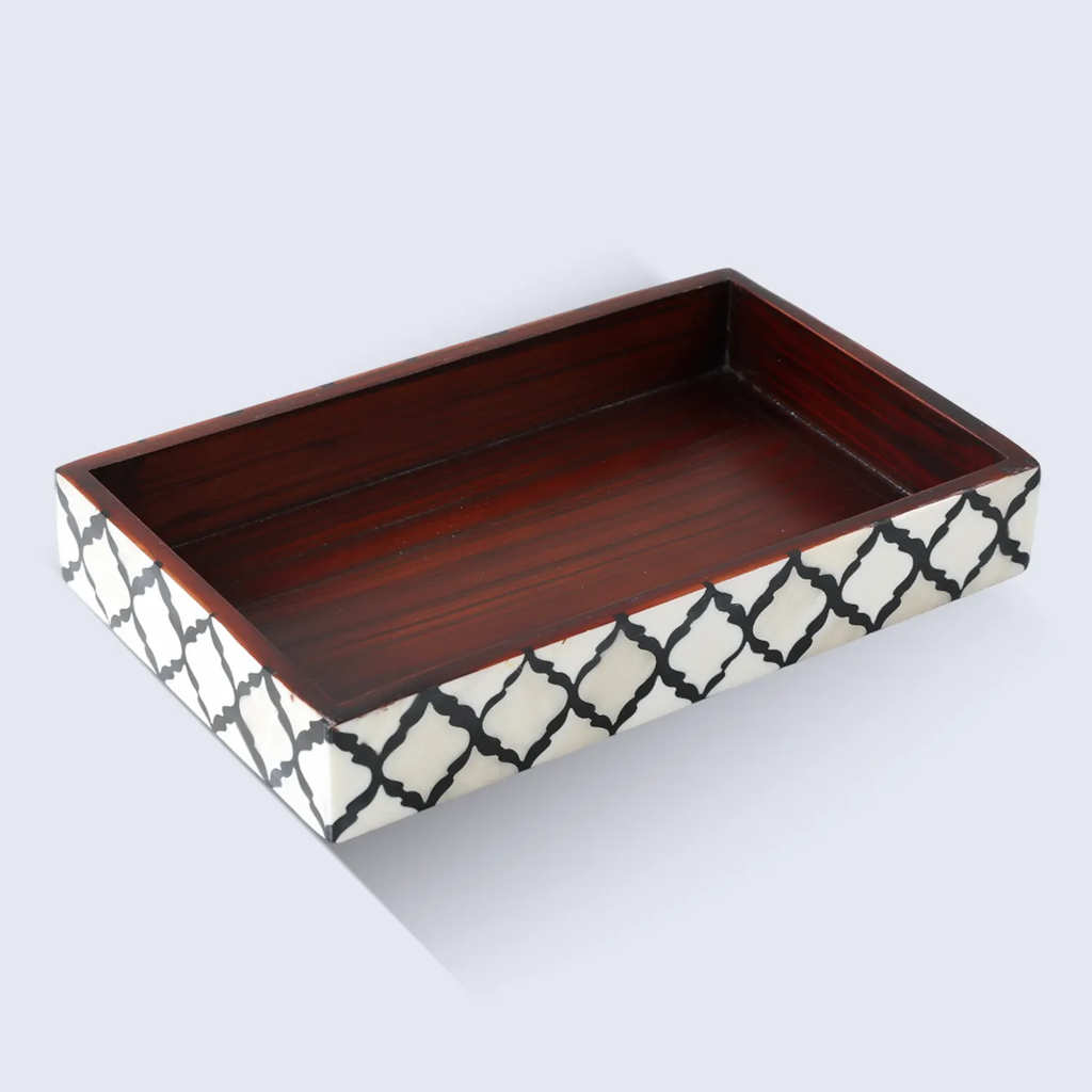 Moroccan Bone Inlay Vanity Decorative Bathroom Tray 10x6