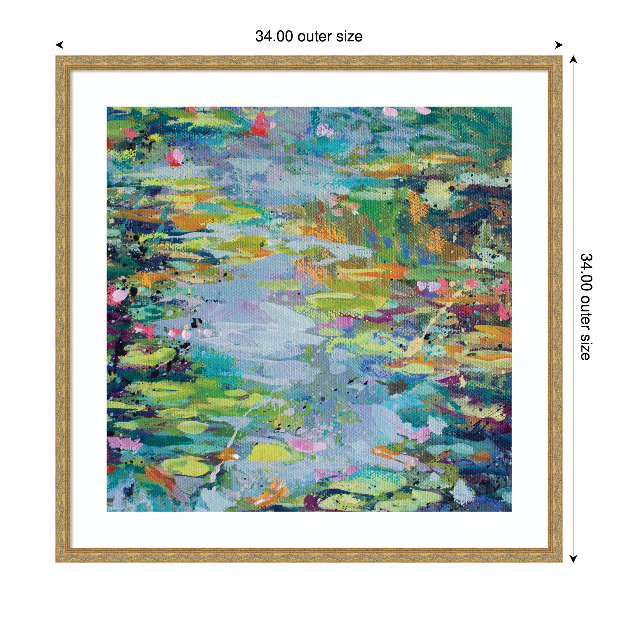 Framed Art Waterlilies at Giverny by Rachel Christopoulous