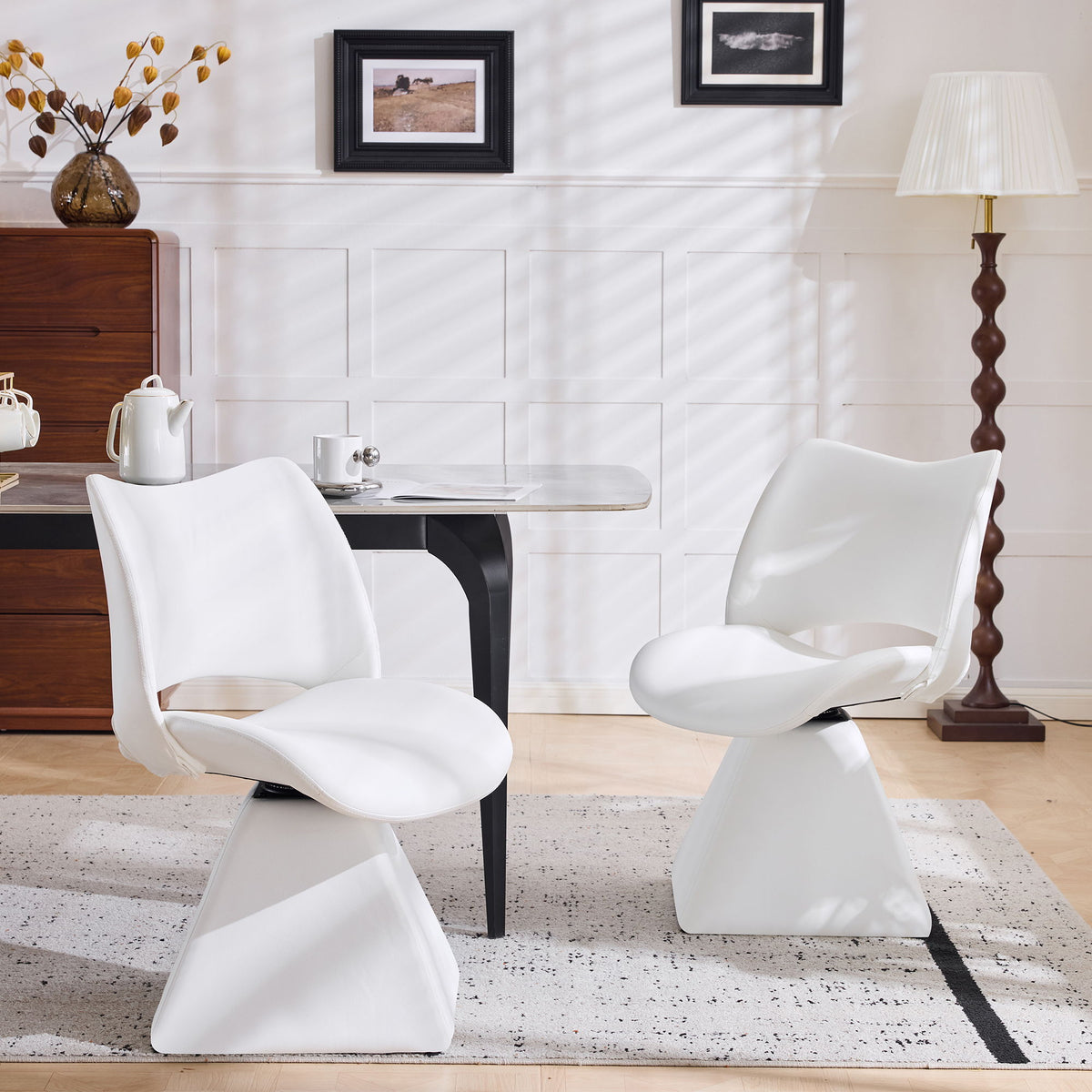 High-Back Swivel Dining Chair