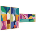 Abstract Panels 3 Piece Framed Canvas Wall Art Set by Rachel Lee