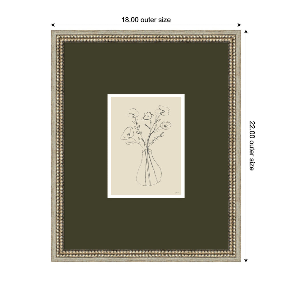 Floral Vase by Gabrielly Guedes Framed Wall Art Print