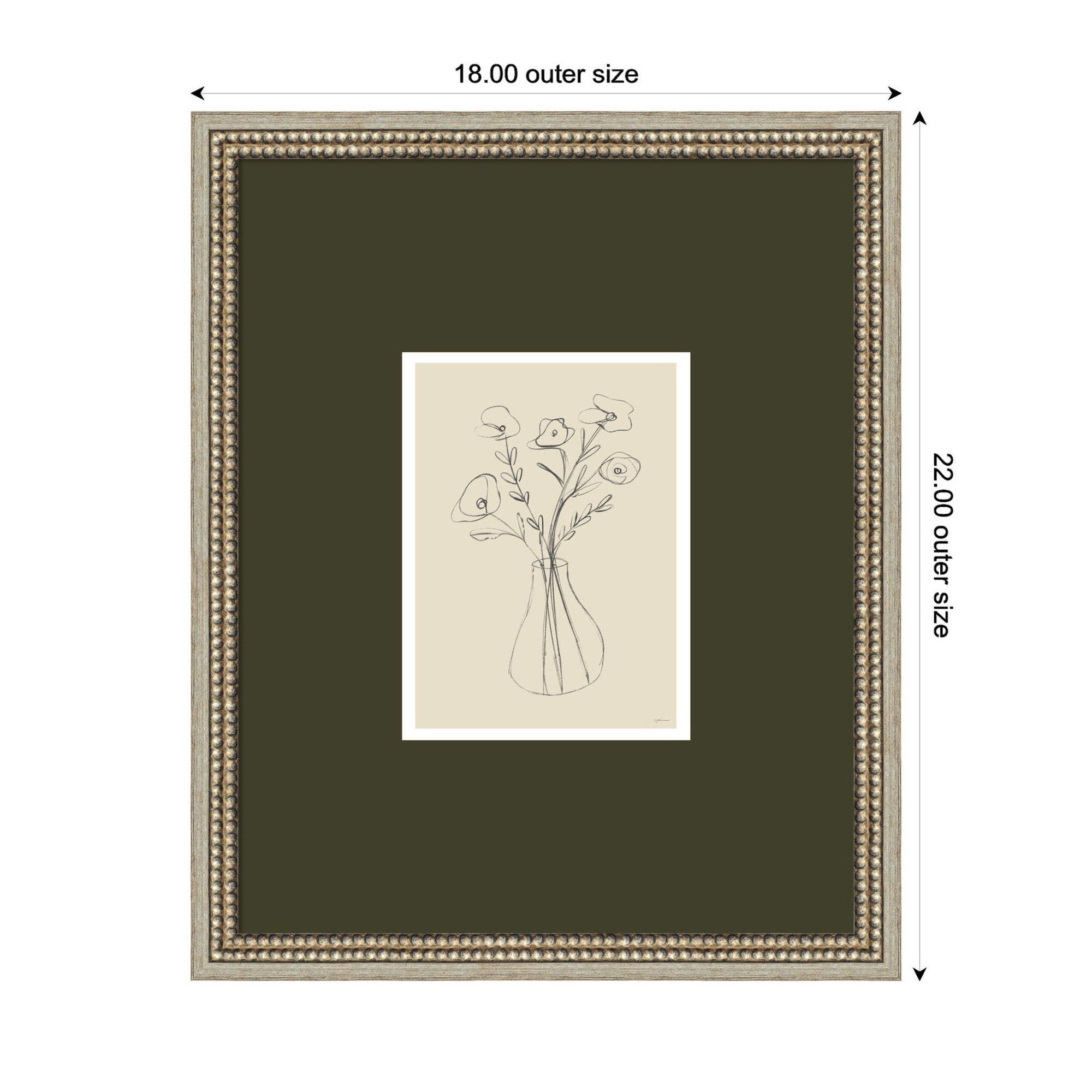 Floral Vase by Gabrielly Guedes Framed Wall Art Print