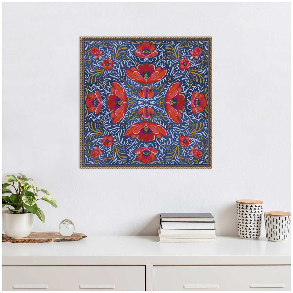 Kaleidoscope Poppies by Lucia Gianello Framed Canvas Wall Art Print