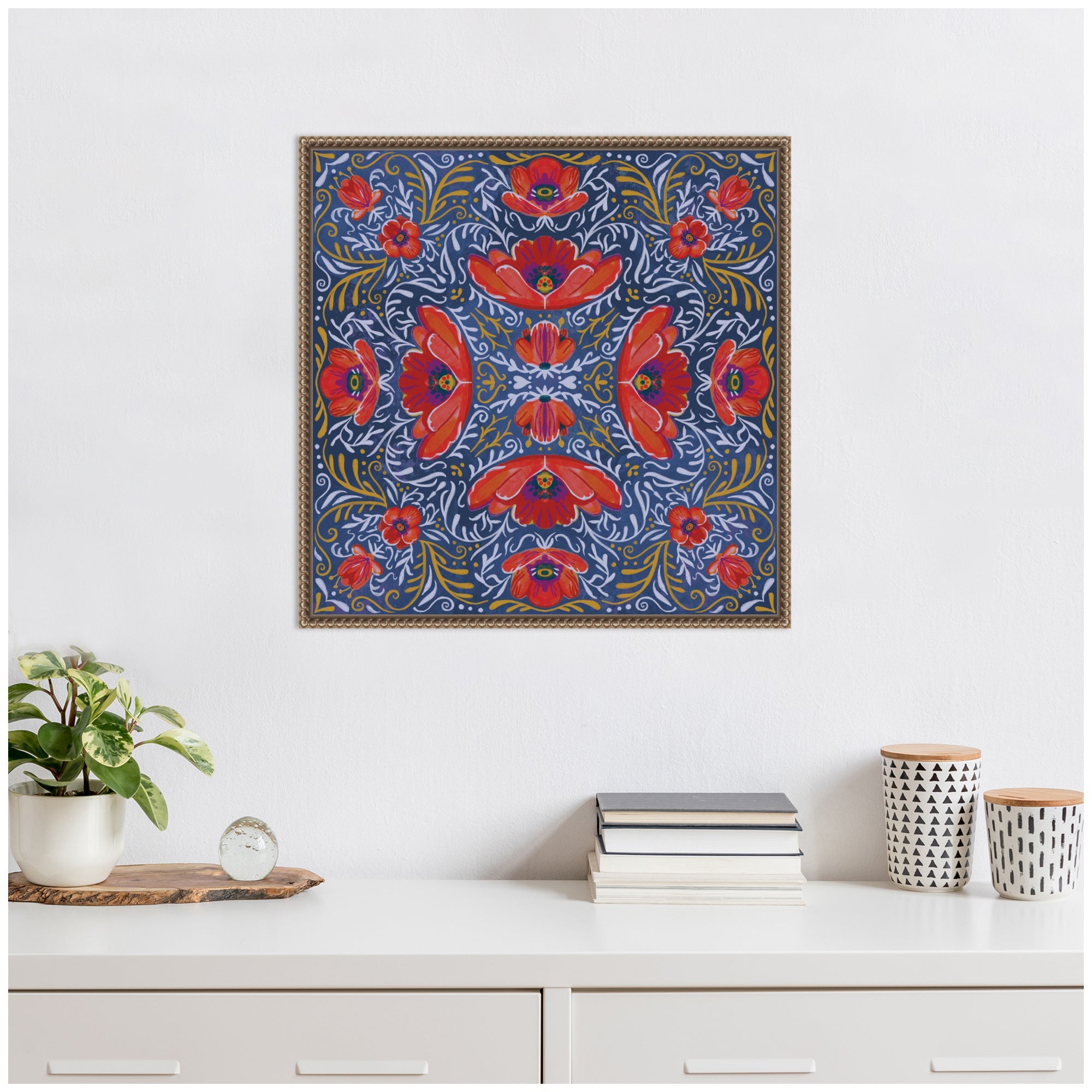 Kaleidoscope Poppies by Lucia Gianello Framed Canvas Wall Art Print