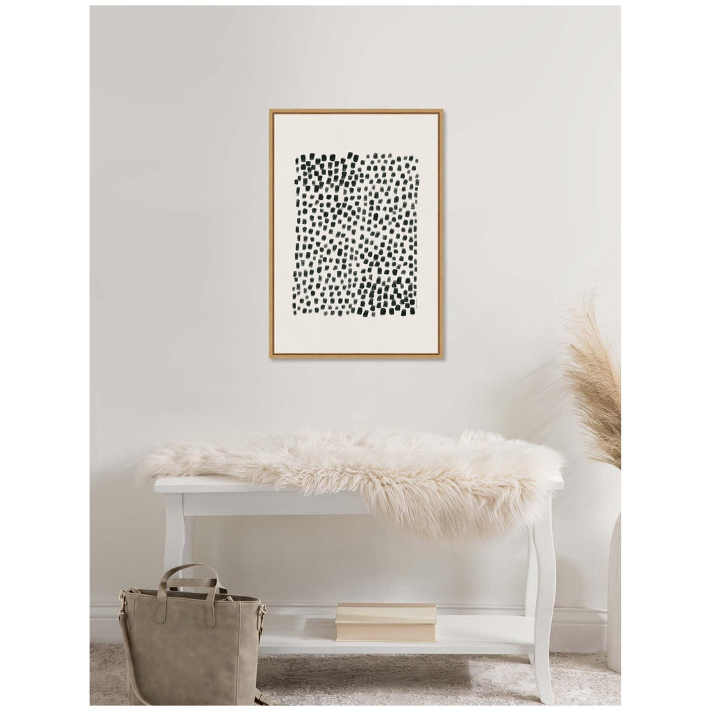 Abstract Black by Gabrielly Guedes Framed Canvas Wall Art Print