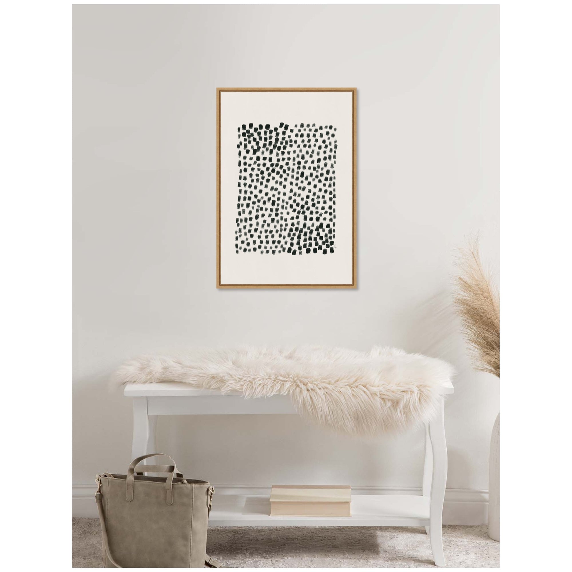Abstract Black by Gabrielly Guedes Framed Canvas Wall Art Print