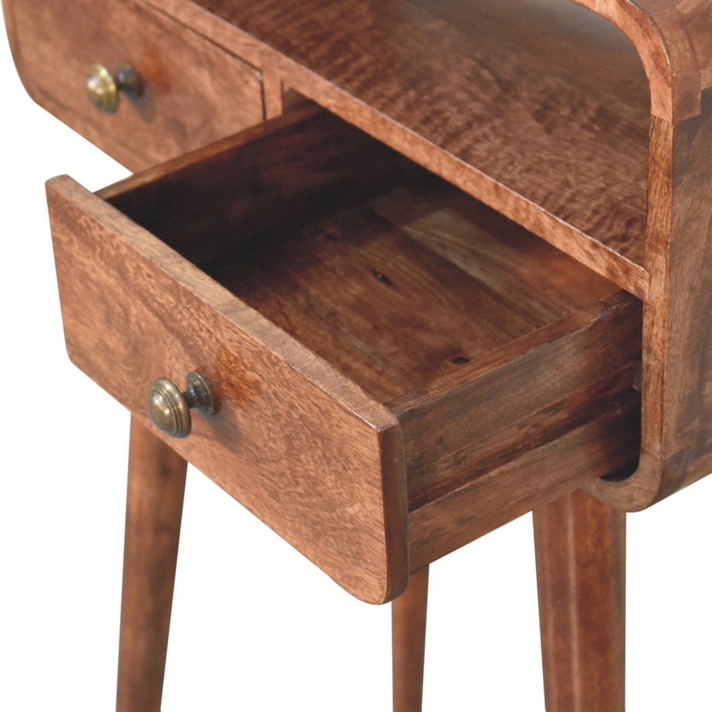 Curved Mango Wood Console Table