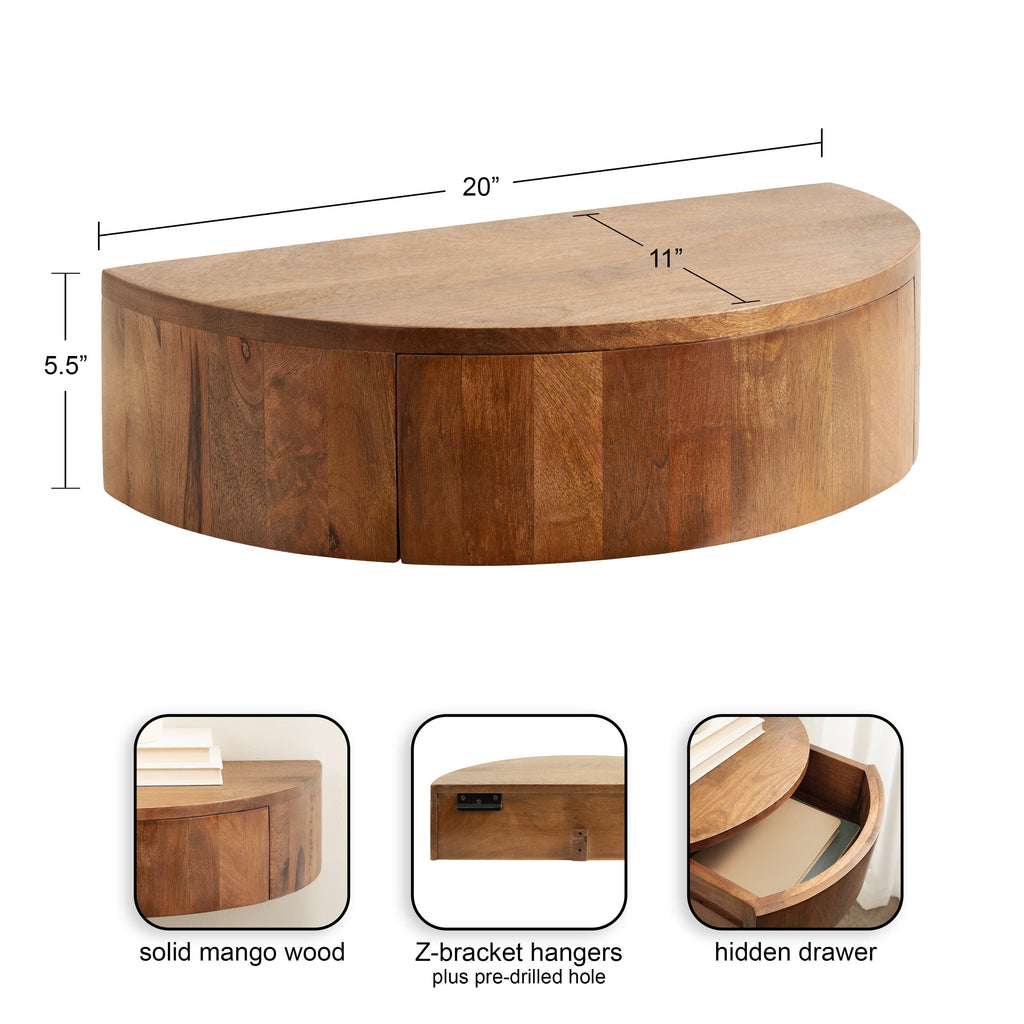 Reid Floating Wood Side Table