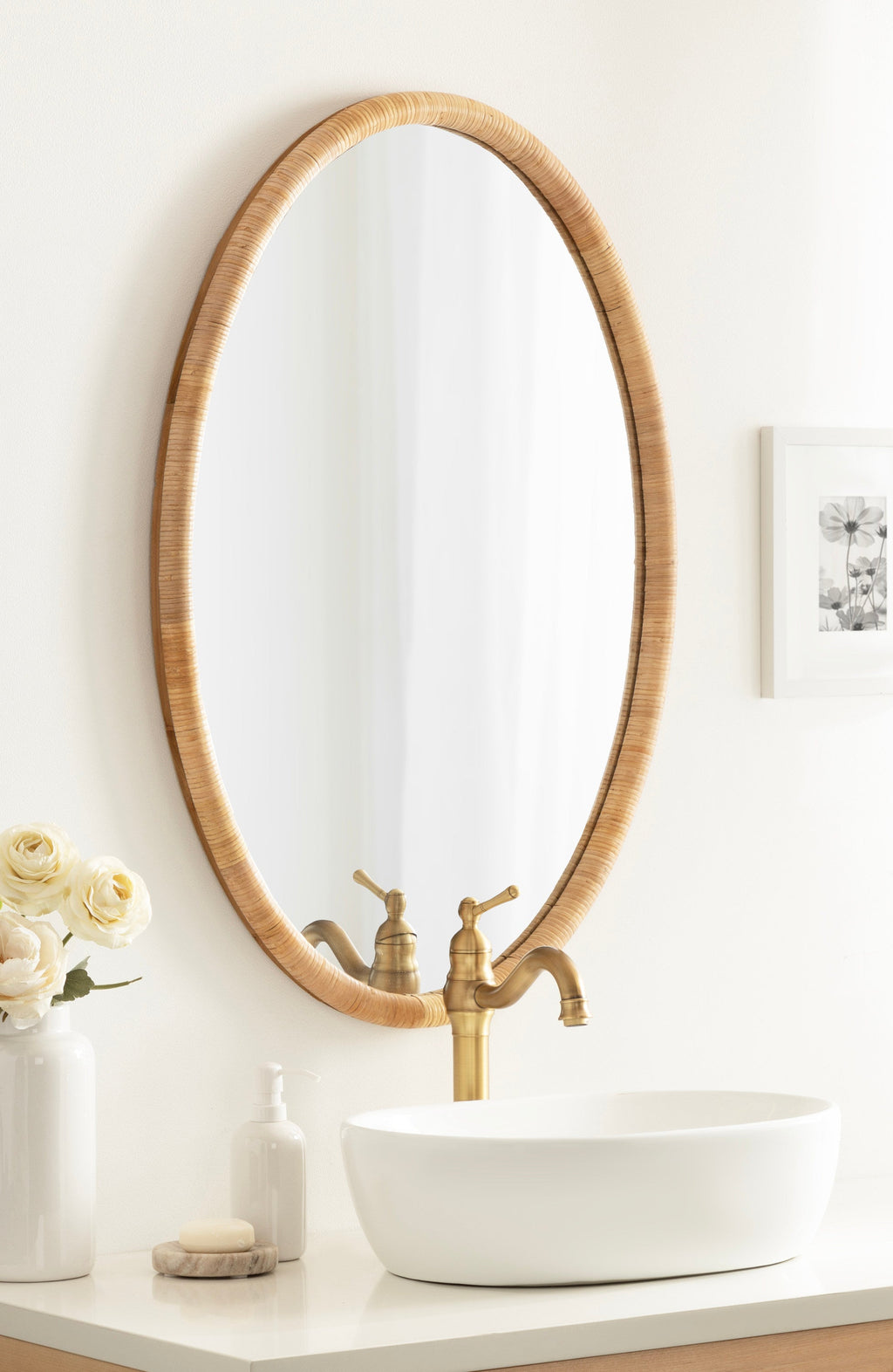 Rahfy Oval Framed Wall Mirror